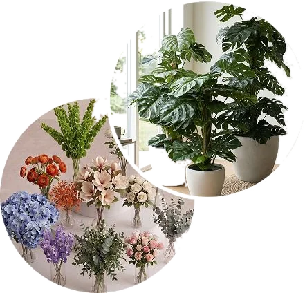 Flor y planta artificial